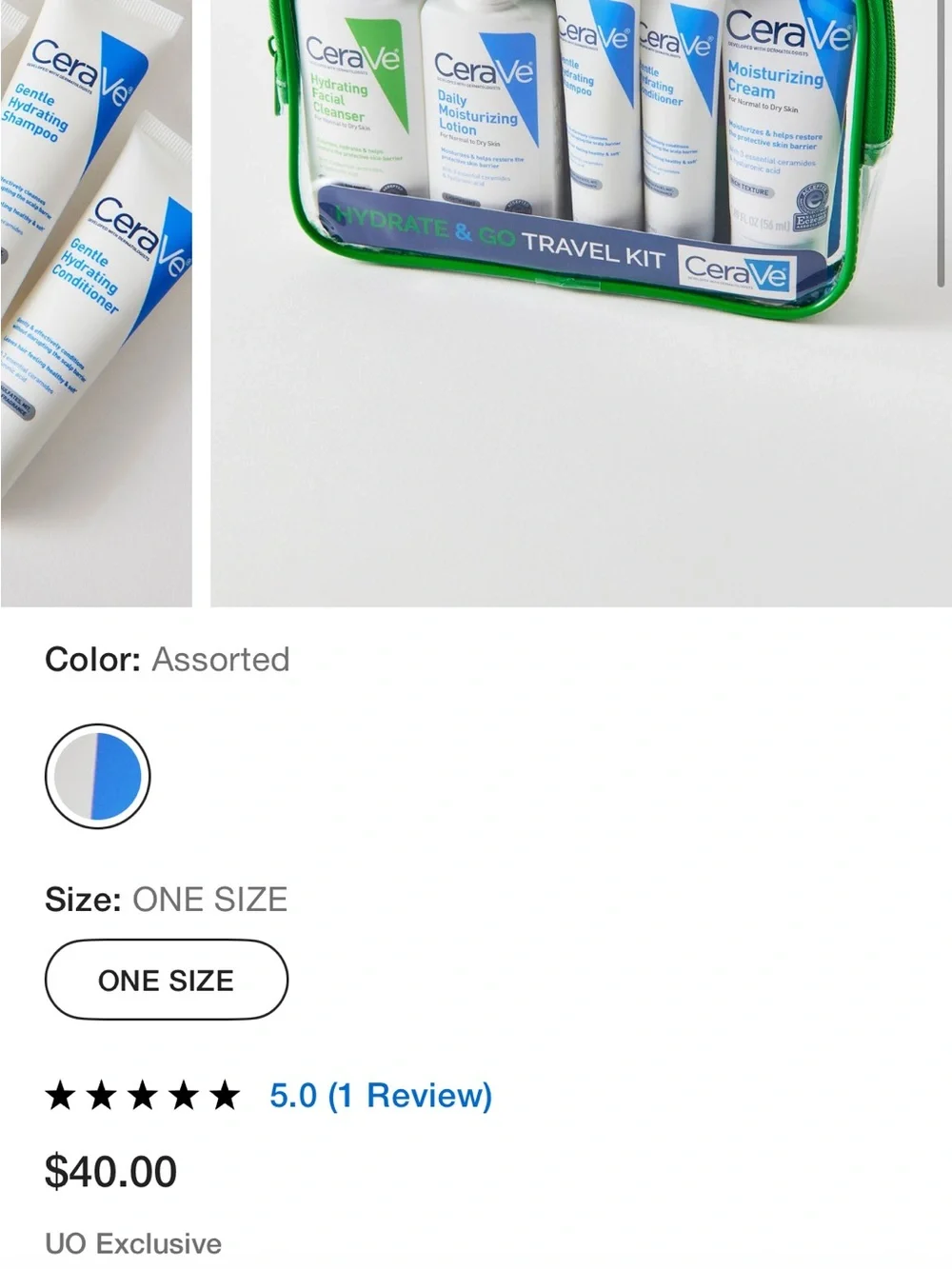 Urban Outfitters CeraVe Travel Skincare Set